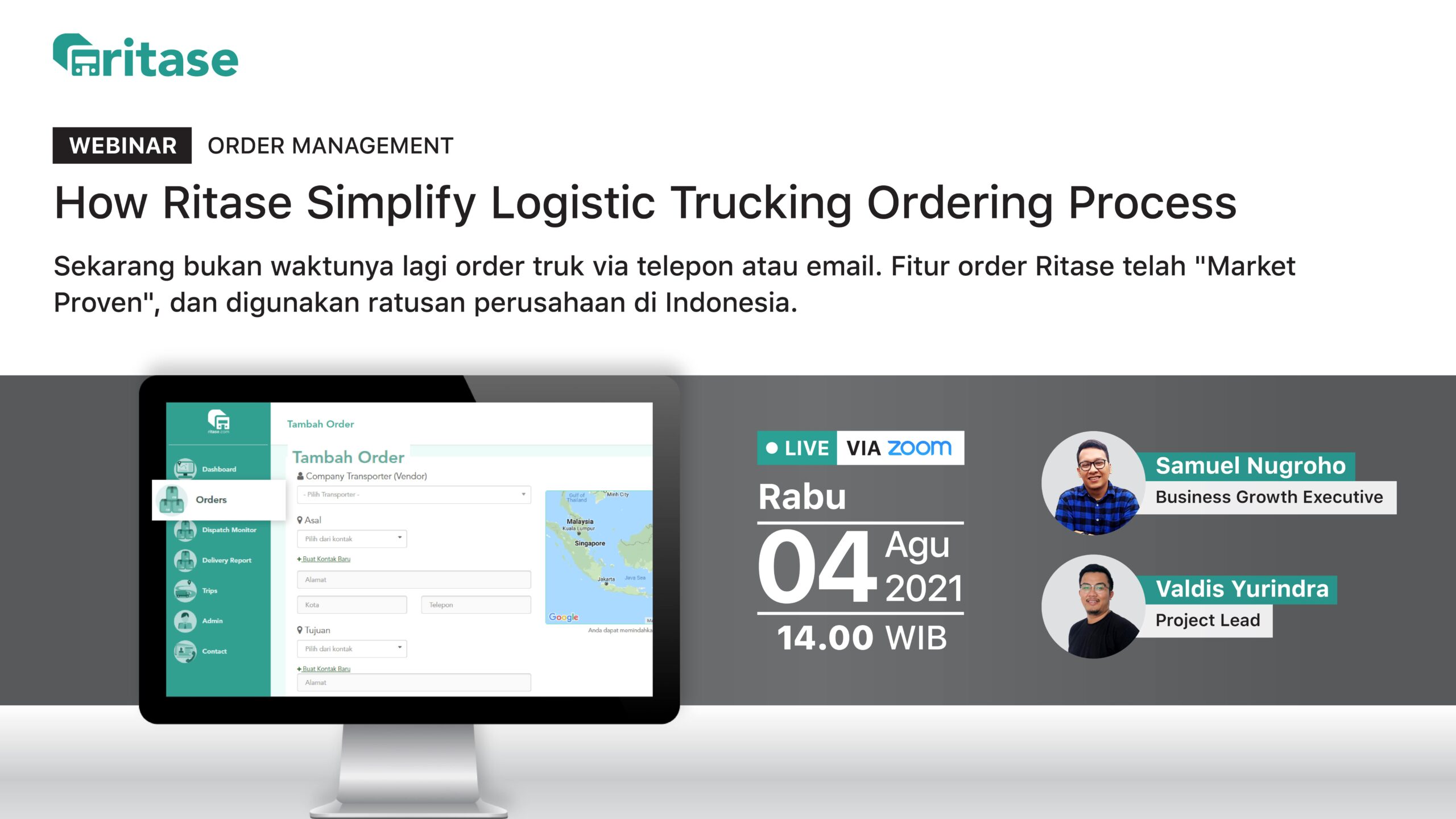 How Ritase Simpllify Logistic Trucking Ordering Process 
