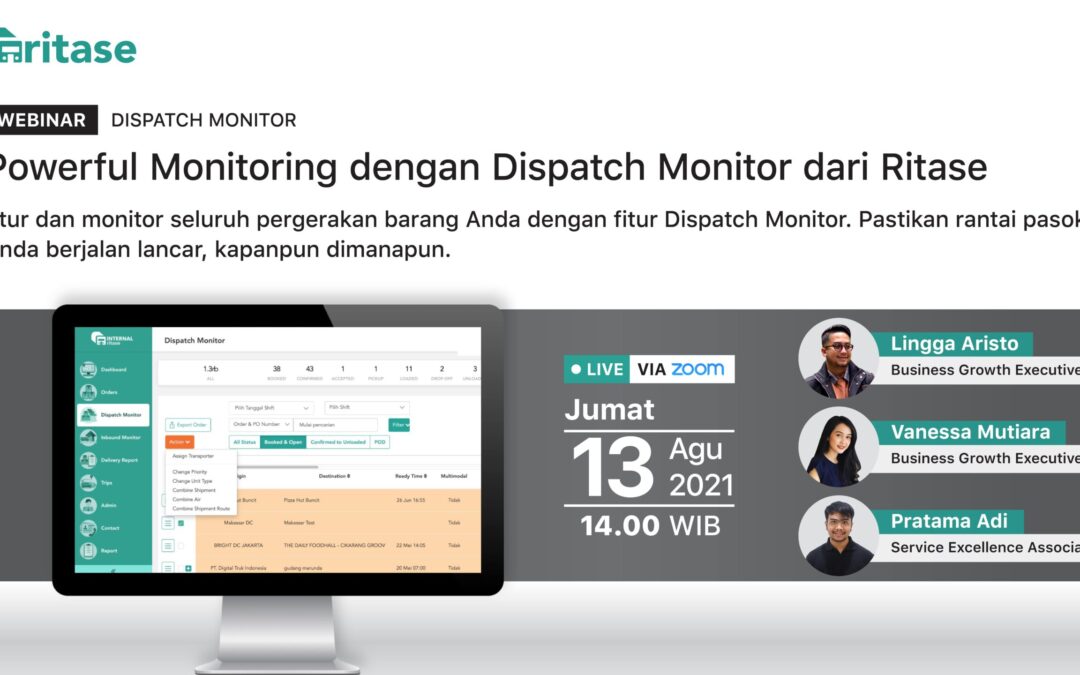 Powerfull Monitoring dengan Dispatch Monitor dari Ritase 